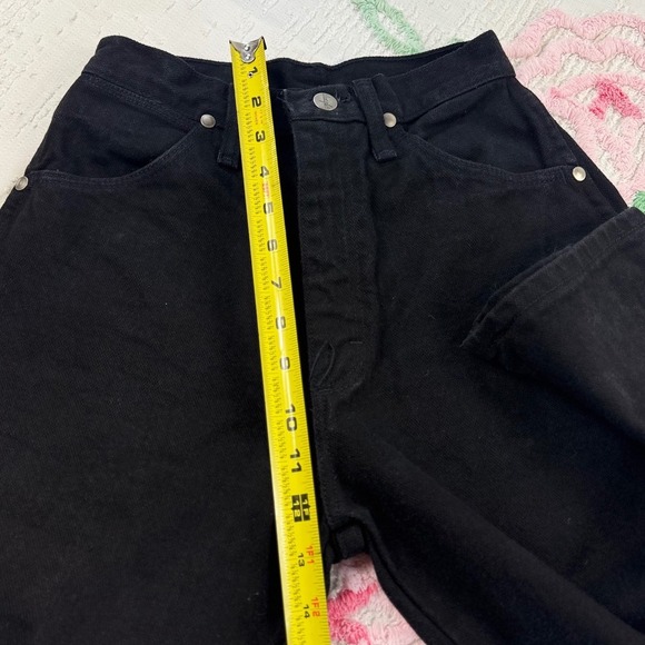 Wrangler Jeans Women 3/4x34 Black High Rise Western Style Classic Denim Pants - Picture 6 of 10